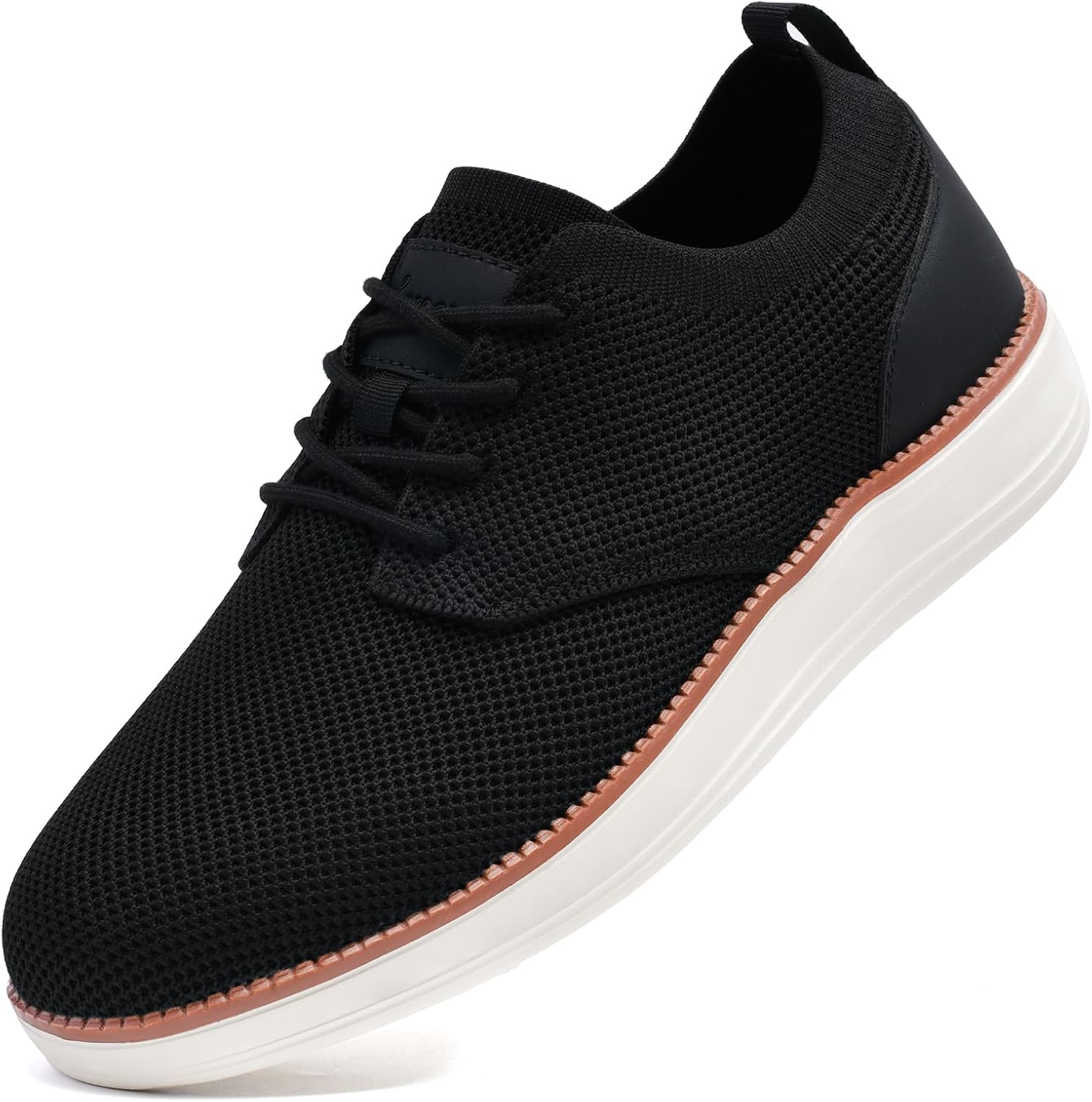 Breeze Shoes for Men Lace-Up Lightweight Casual Comfortable Fashion Sneakers A-black 43