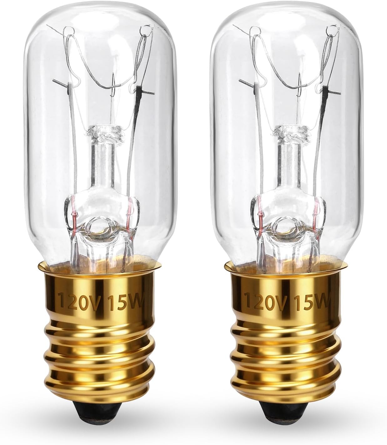 LikeLion 15-watt T4 Incandescent Bulb for SL/XL Lights, Clear, E12 Base, Pack of 2