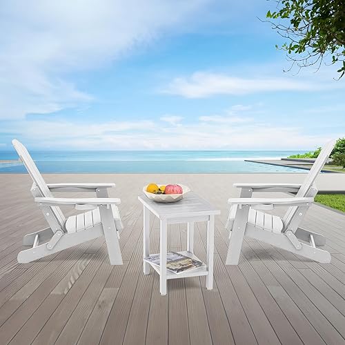 Miniatura 2 de Sillas plegables Adirondack con soporte para tazas, sillas de patio, textura de madera, HIPS, silla para fogata al aire libre para césped, porche,