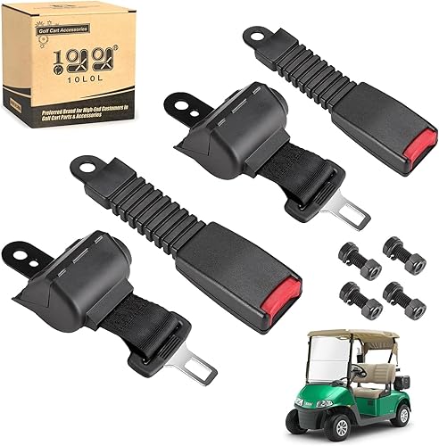 10L0L Kit de cinturones de seguridad universales para Yamaha EZGO Club Car Golf Cart, cinturones de seguridad retráctiles de 42 pulgadas, juego de 2