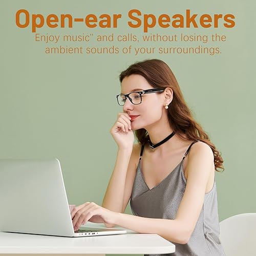 Miniatura 6 de Gafas inteligentes Bluetooth para hombres y mujeres con lentes anti luz azul y altavoces abiertos