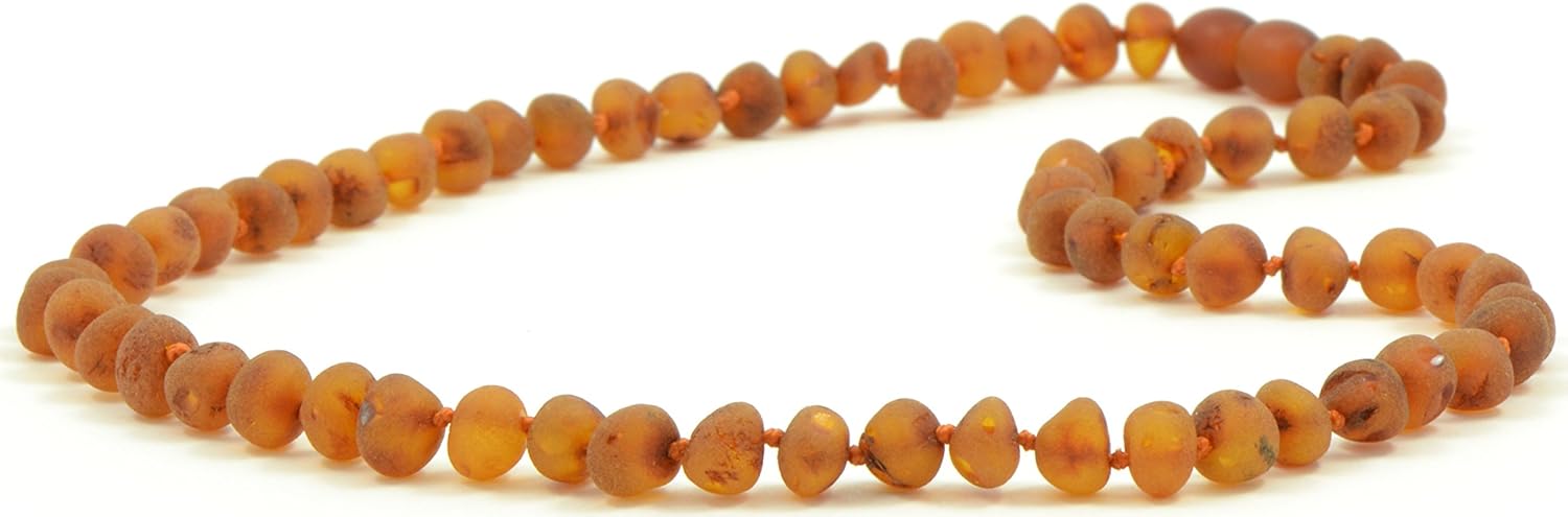 TheNaturalAmber Cognac Baroque Raw Baltic Amber Necklace for Adults – 55cm Handmade Authentic Unpolished Amber Beads Jewelry for Men and Women - Image 7