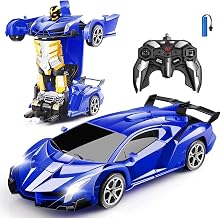 Amitasha Transform Remote Control Car 2-in-1 Convertible Robot Car – One Click Deformation RC Car for Kids Boys with Rechargeable Battery Birthday Gift