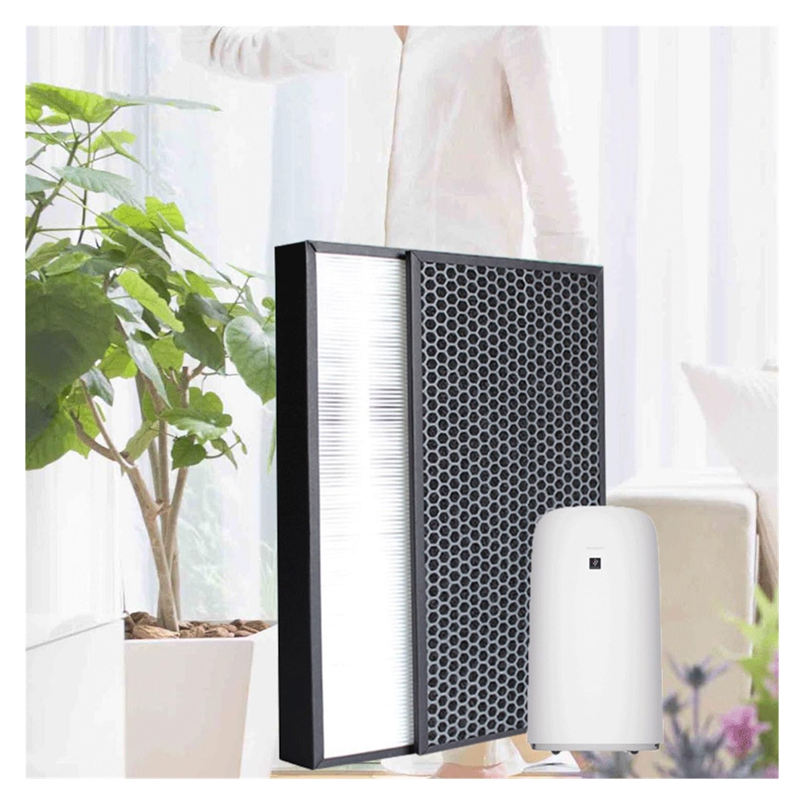 Filtro Desodorizante HEPA FZ-P11HFU FZ-J80DFU, For KCP70UW KCP110UW | Compatible con purificador de aire Sharp, alta eficiencia, bajo nivel de ruido, larga duración, fácil instalación