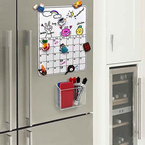 Miniatura 6 de Soporte magnético de cristal para bolígrafo - Soporte magnético de borrado en seco para refrigerador, pizarra, oficina, hogar, 1 paquete
