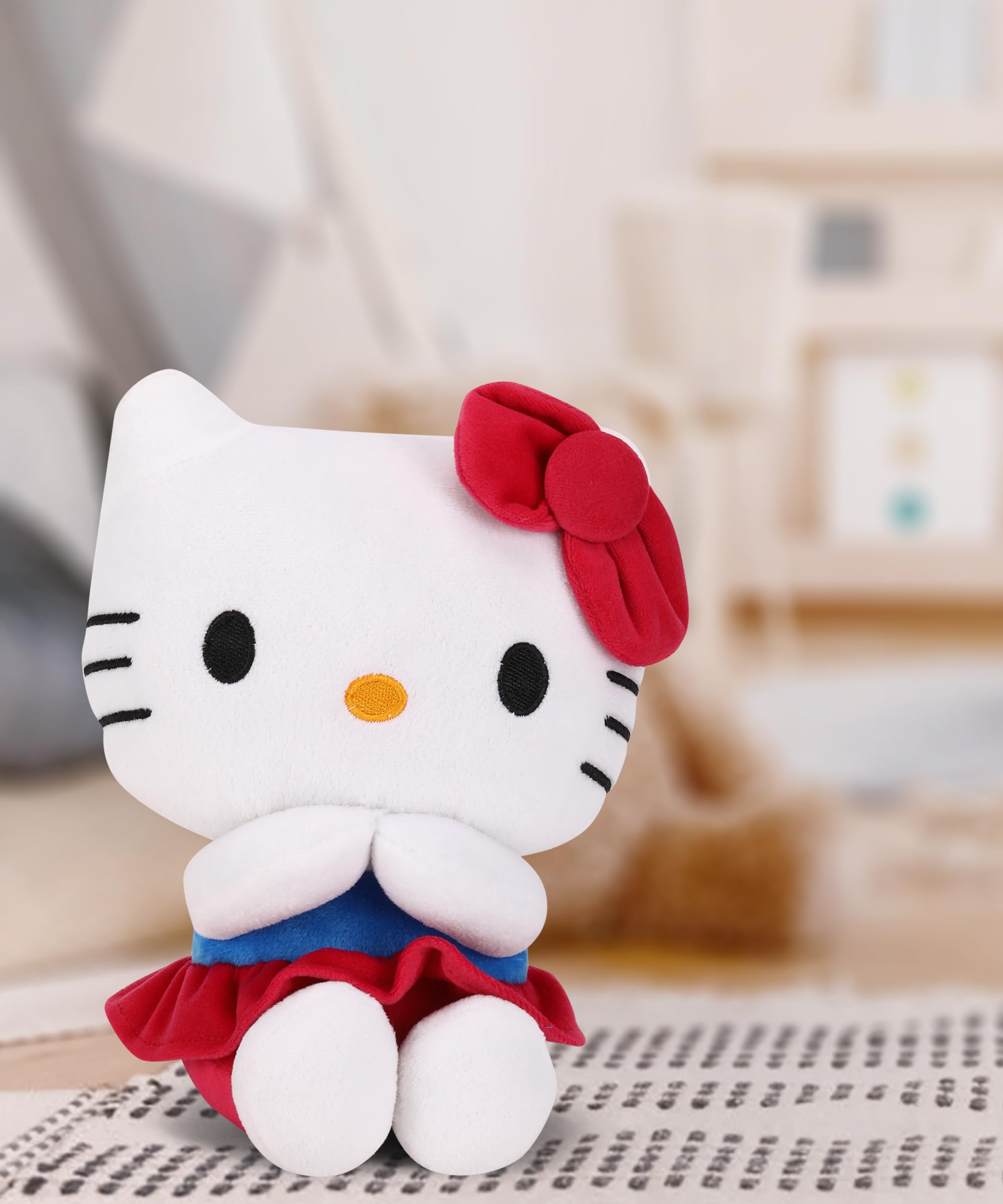Hello Kitty PPI-HK-014, Plushie Soft Toy in Blue & Red Dress and