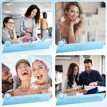 2 Pair Soft Adjustable Silicone Dentures Teeth Top and Bottom, False Teeth Set Full Dentures, Temporary Tooth Filling Repair Kit, Comfortable Reline Denture Set to Fit Over Existing Tooth Women & Men