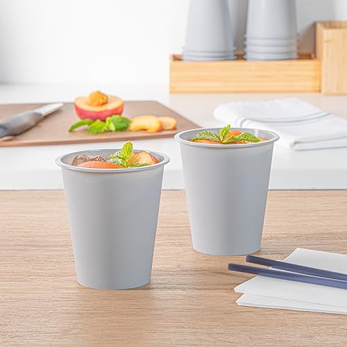 Miniatura 6 de Restaurantware Bev Tek - Vasos de plástico esmerilado de 24 onzas, 100 vasos desechables para bebidas, tapas se venden por separado, para servir