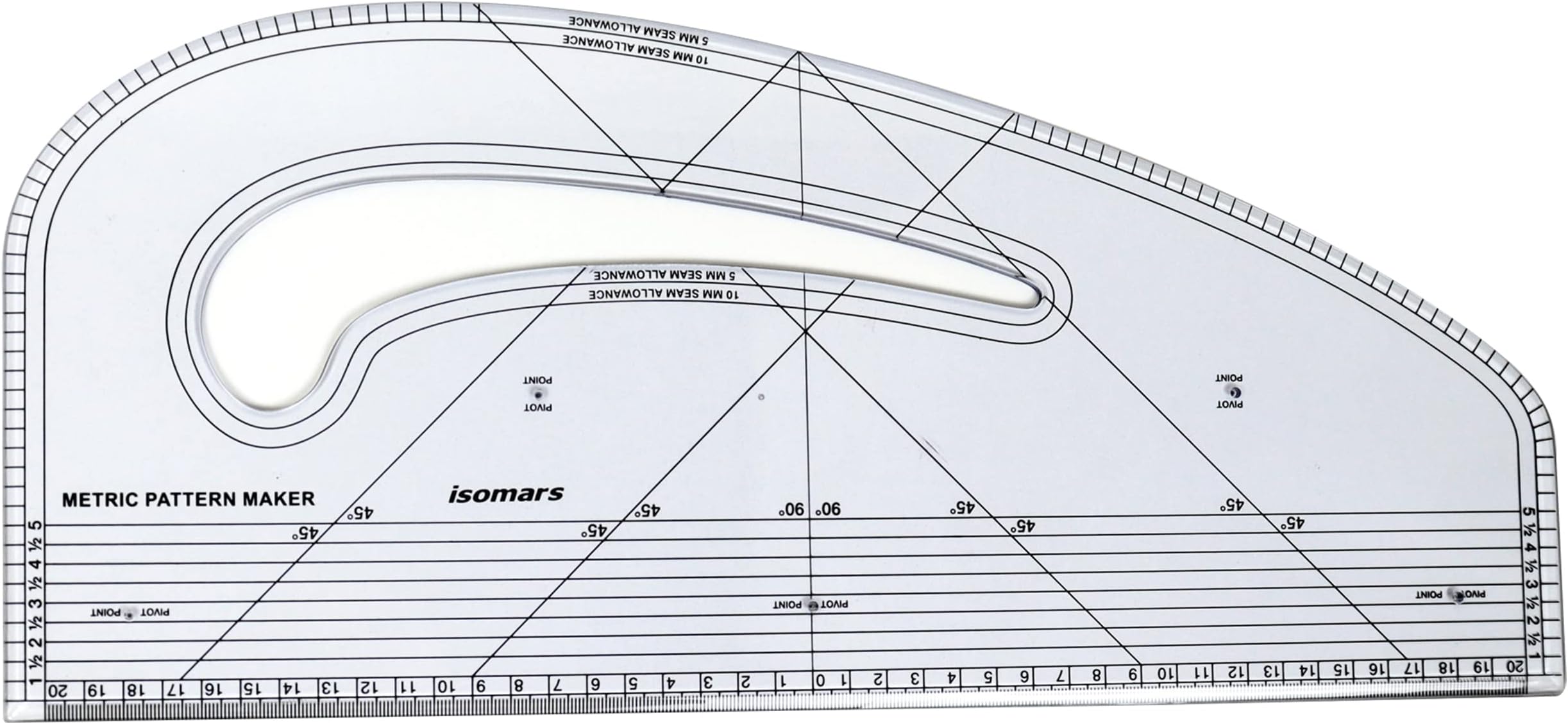 IsomarsPattern Curve for Neck Lines, Sleeve and Trouser Crotches