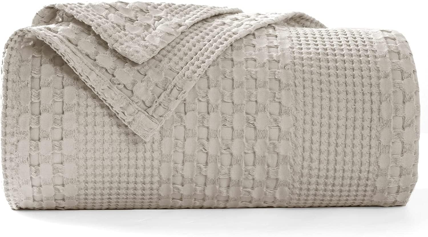 100 Cotton Waffle Weave Blanket King Size Washed Soft
