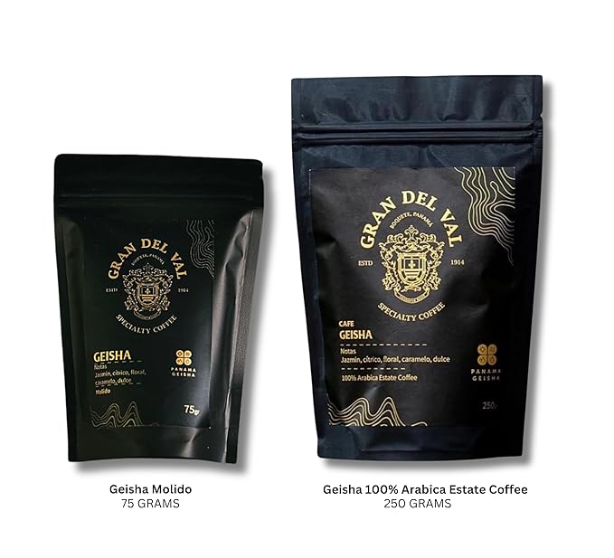 Café Gran Del Val Panama Geisha 2.2 oz Grano Entero Tueste Claro miniatura 3