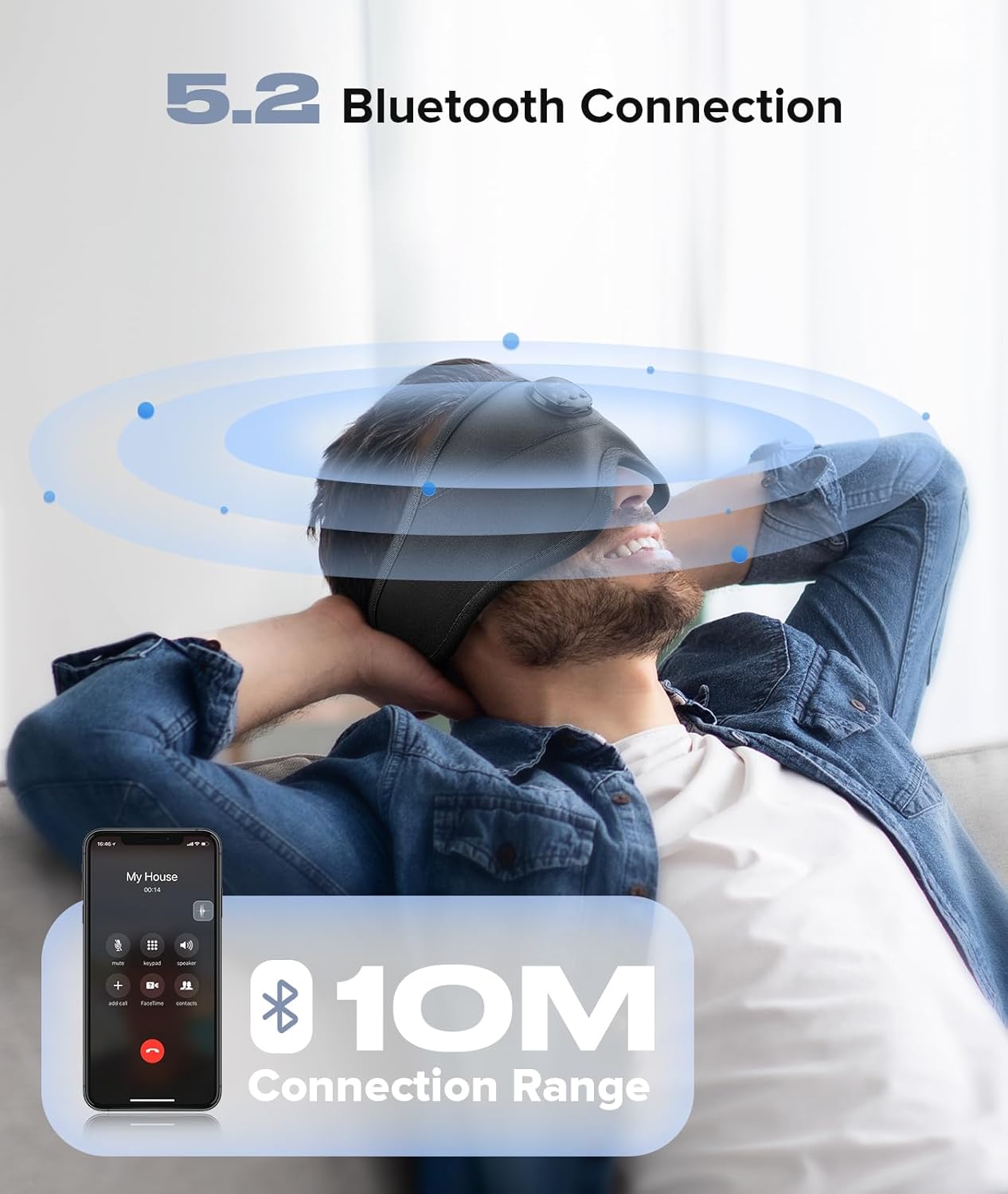 TOPOINT 3D White Noise 5.2 Bluetooth Sleep Mask and 5A Cotton 5.2 Bluetooth Sleep Mask