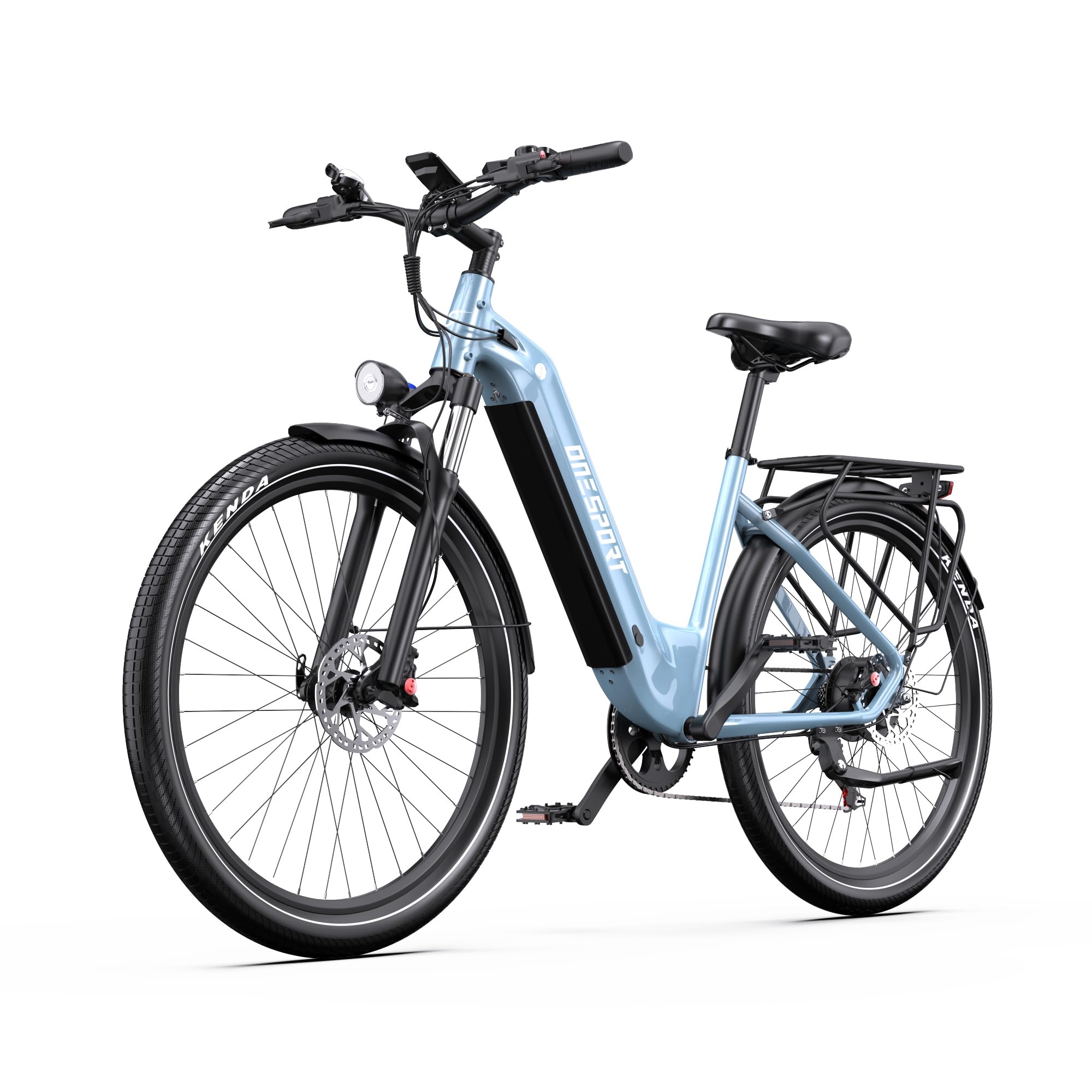 La bicicletta elettrica WT05 da 27,5 pollici con sensore di coppia offre un supporto naturale alla guida, una batteria integrata da 18,2 Ah, cambio a 7 marce, freni a disco idraulici e una sospensione
