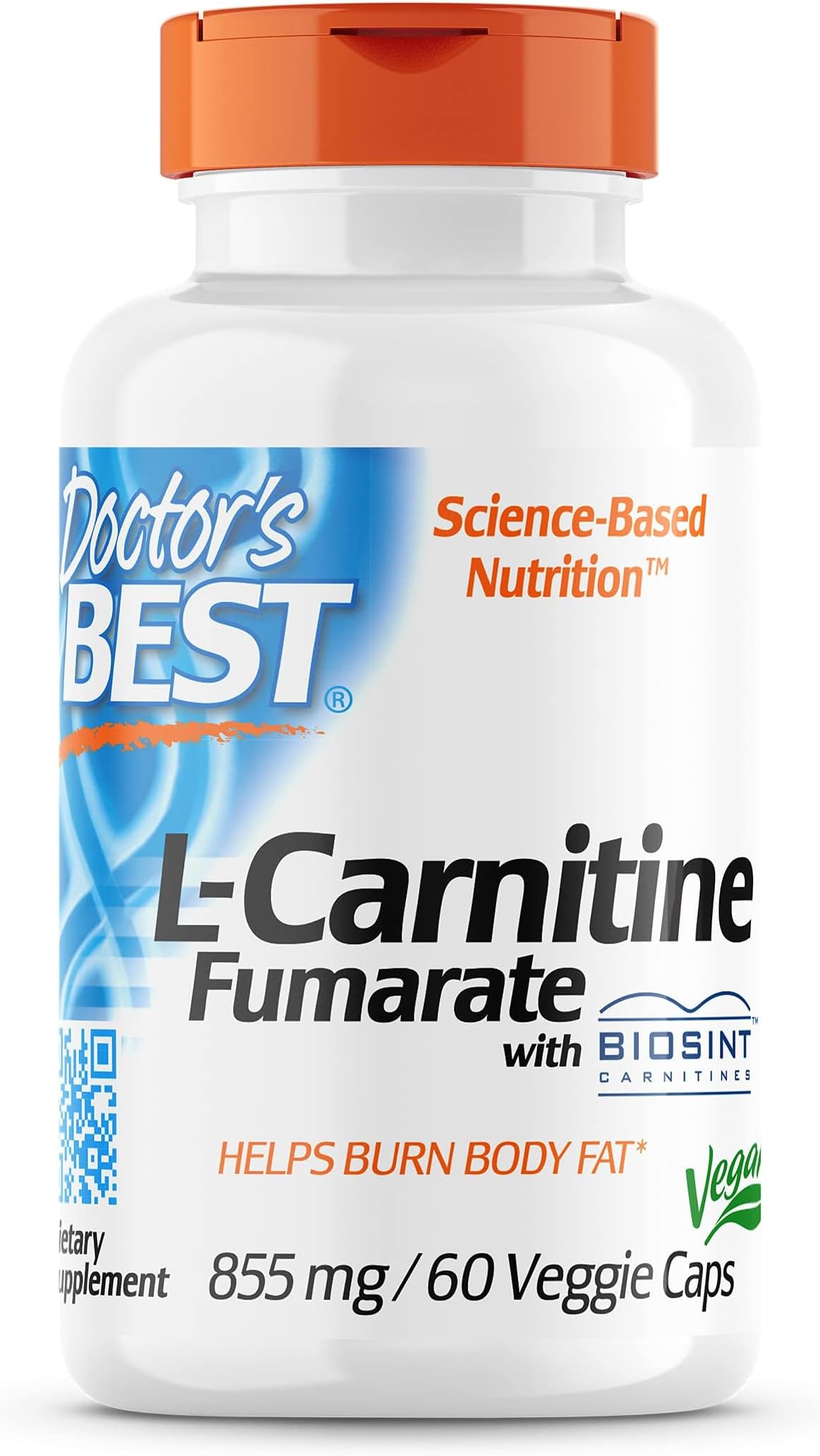 Doctor's Best, Acetyl-L-Carnitine, 60 Veggie Caps (500 mg Per capsule
