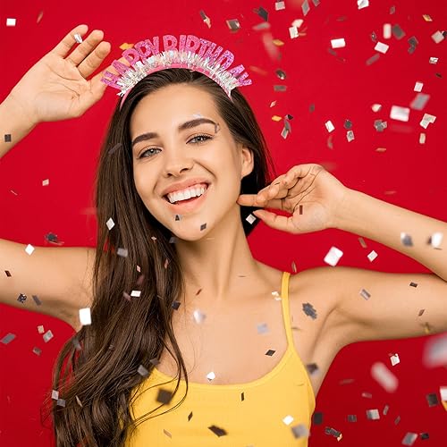 Miniatura 3 de COCIDE Diademas de cumpleaños para mujer, diadema de cumpleaños para niñas, tiaras de cumpleaños para niñas, coronas de feliz cumpleaños para