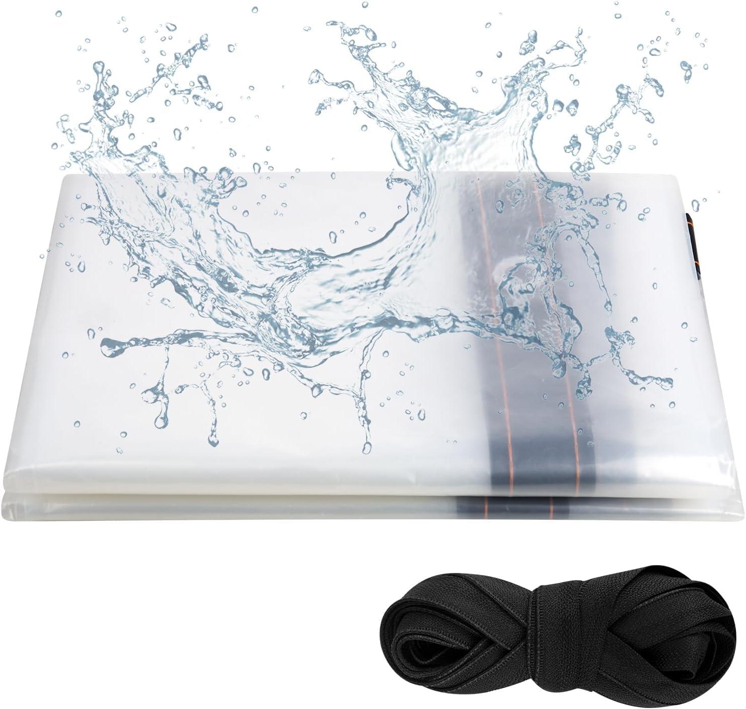 Clear Tarpaulin Waterproof Heavy Duty 2m x 2m Transparent Tarp Sheet
