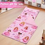 Nap Mat pour les tout-petits Enfants Filles-Pillow,Mat,Blanket Tout en un-Kids Sac de couchage pour chambre Nursery Travel,Don pour anniversaire Noël,Princess Castle