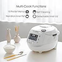 Vista 4 de MAGiC COM Rice Cooker, 20 Cup(Cooked) 10 Cup(Uncooked) One Touch Healthy Cooking with 15 Menu Modes, Nonstick Inner Pot, Steamer Basket, Auto Clean
