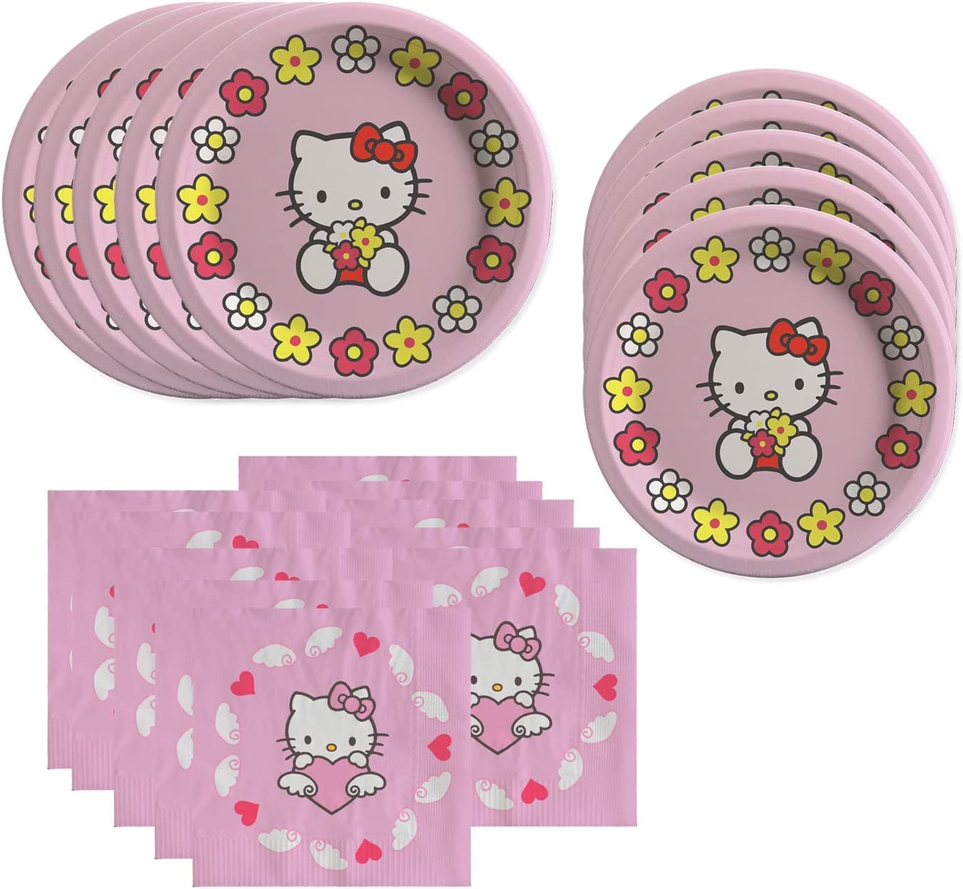 Amazon.co.jp: 41枚 Kitty Cat パーティー用品 プレート20枚