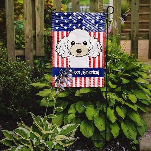 Vista 423 de Caroline's Treasures BB2171GF American Flag and Border Collie Garden Flag Mailbox Flag Decorative Yard Flag Banner Outside Patio Artwork Yard Flower