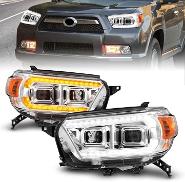Anzo - Chrome Projector Headlights With LED DRL And Sequential Turn Signal