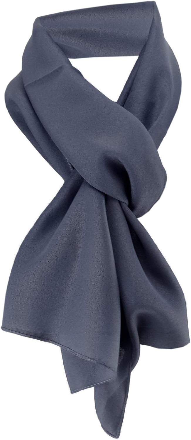 TigerTie Seidenhalstuch - Elegantes Uni-Design Für Damen | 80x21 Cm