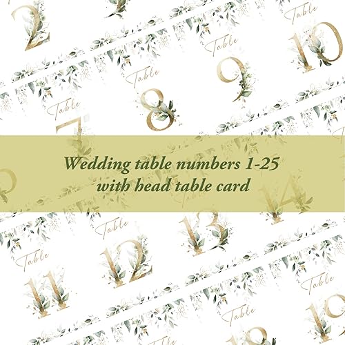 Miniatura 6 de Números de mesa de boda números de mesa para bodas recepción tarjetas de números de mesa de 1 a 25 mesas tarjetas de número de boda accesorios de
