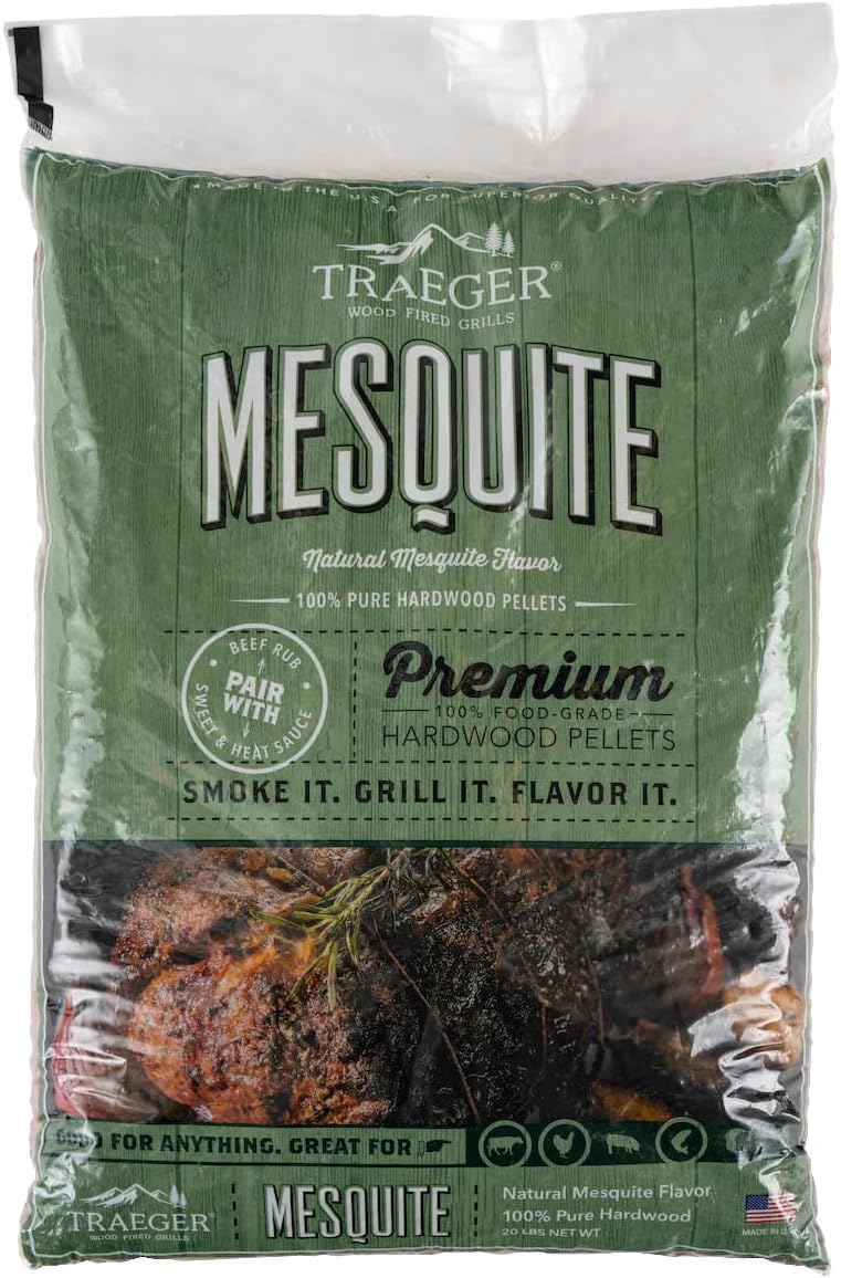 Mesquite Wood Pellets 100% Natural and Food-Friendly for Pellet Grills - 9 kg