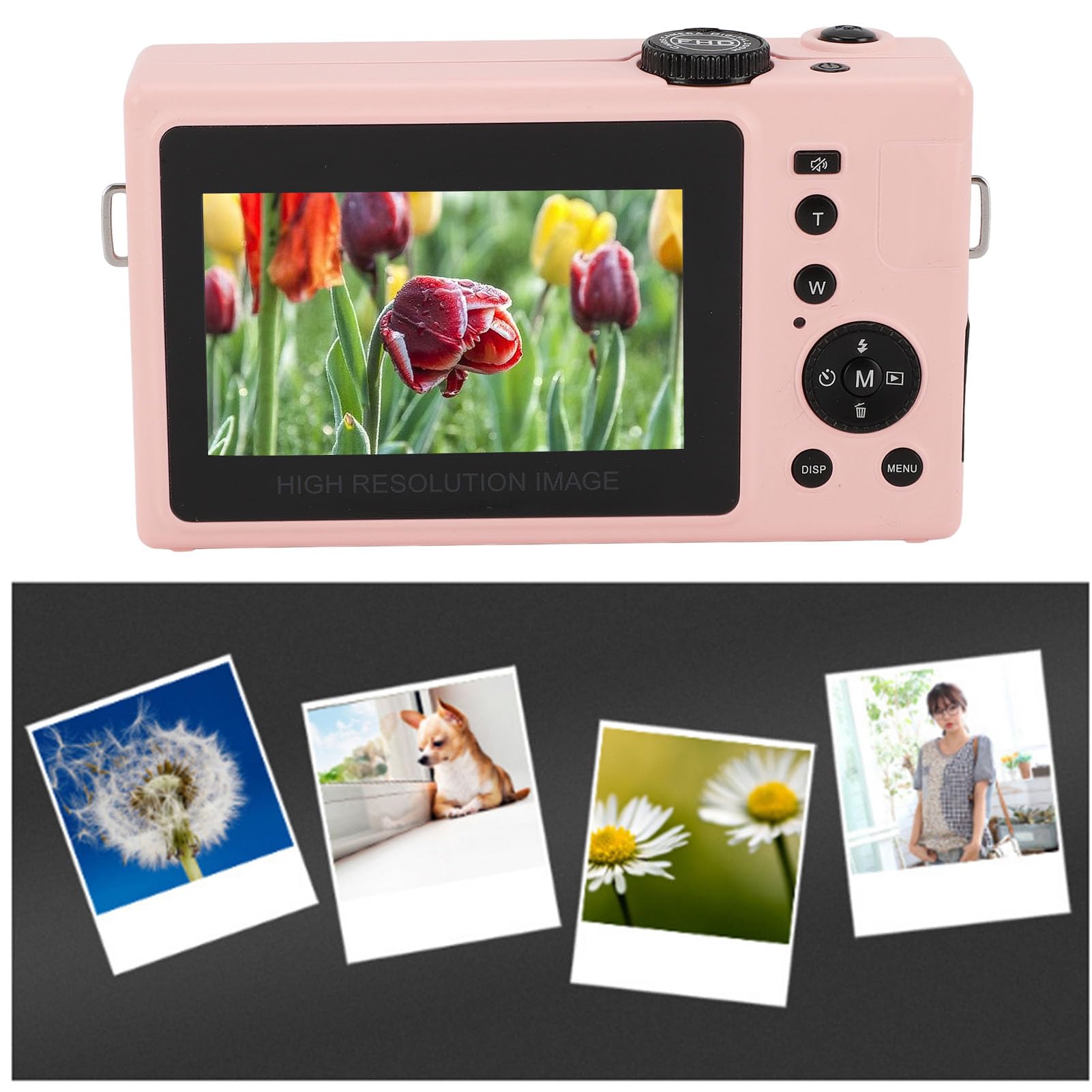 Aparat cyfrowy, 3-calowy kolorowy ekran wyświetlacza 48MP 1080P HD Kamera celowa i strzelająca,4X Zoom Auto Focus Przenośna kamera wideo dla dzieci, nastolatków i początkujących