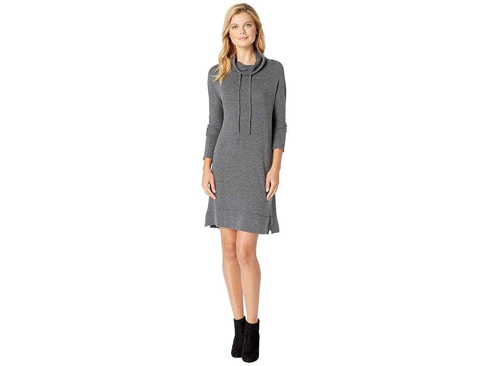 

Mod-o-doc So Soft Sweater Knit Dolman Sleeve Cowl Neck Sweater Dress (Grey) Women's Dress, Gray