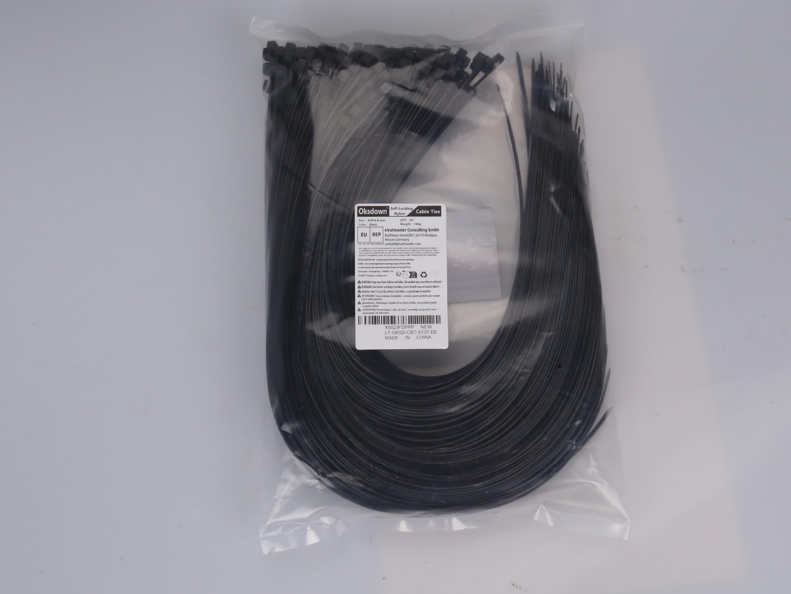 Armpow - 50 fascette stringicavo in nylon resistente, 79,4 kg, design autobloccante, resistenti ai raggi UV, ampia gamma di utilizzi, per la gestione dei cavi (bianco