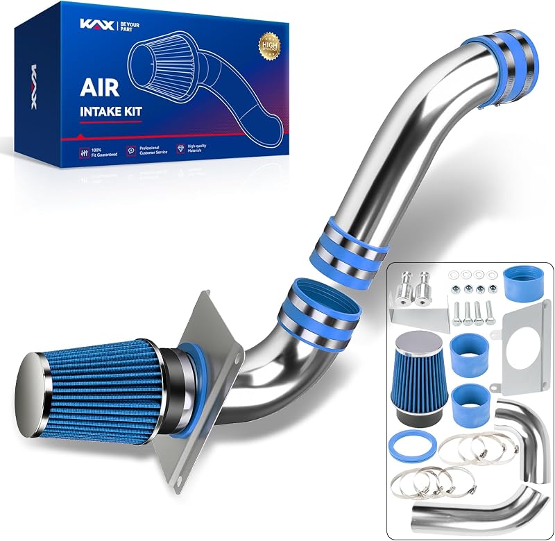 Kit de admissão de ar frio KAX com tubo de 8,89 cm para Ford Mustang GT/LX 5.0L 1987–1993