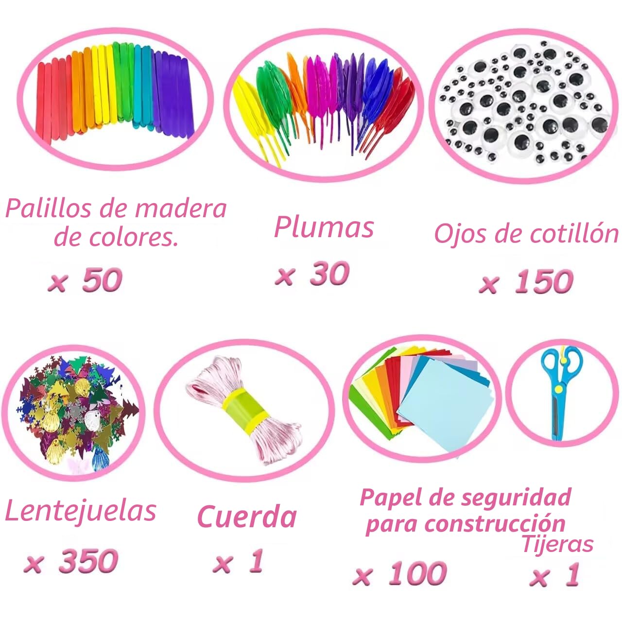3000Pcs Manualidades Niños Kit Manualidades para Niñas y Niños 4 5 6 7 8 9 Años DIY Creativo Kit Material Juego Set Manualidades con Caja Limpiapipas Regalo Juguetes Educativos para Niño Niña, Mmorado