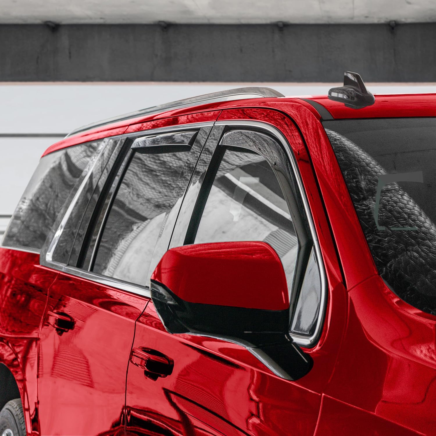 Voron Glass in-Channel Extra Durable Rain Guards for Cadillac Escalade ESV 2021-2026, Window Deflectors, Vent Window Visors, 4 Pieces - 200622
