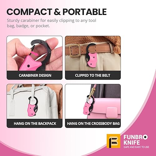 Vista 50 de Cuchillo de bolsillo pequeño de regalo para hombres, cortador de caja de llavero con hoja de 1.34 pulgadas, mini cuchillos plegables EDC