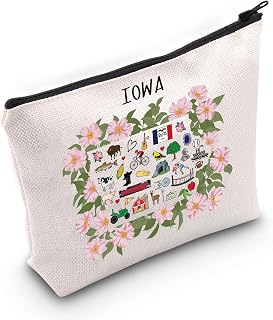 JNIAP Iowa Favorite Gift Iowa Home Cosmetic Bag Iowa Souvenir Gift For Midwest (Iowa Bag)