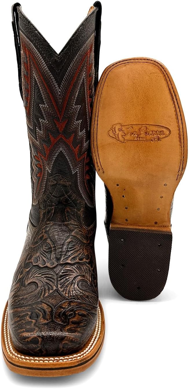 The Western Shops Women's Square Toe Dress Western Boots Mid Calf Low Heel