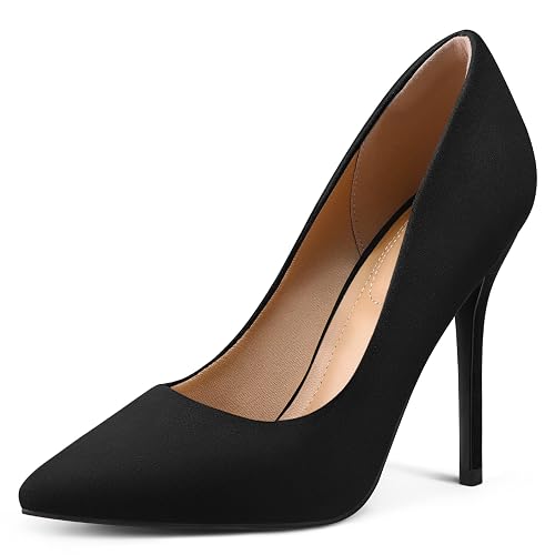 mysoft Women's High Heels Pumps Closed Pointed Toe Stiletto 4IN