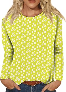 KEXIMIXUE Women's Long Sleeve Tops Oversized T Shirt Travel Cool Boho Long Sleeve Holida Butterfly Comfy Crew Neck T Shirt