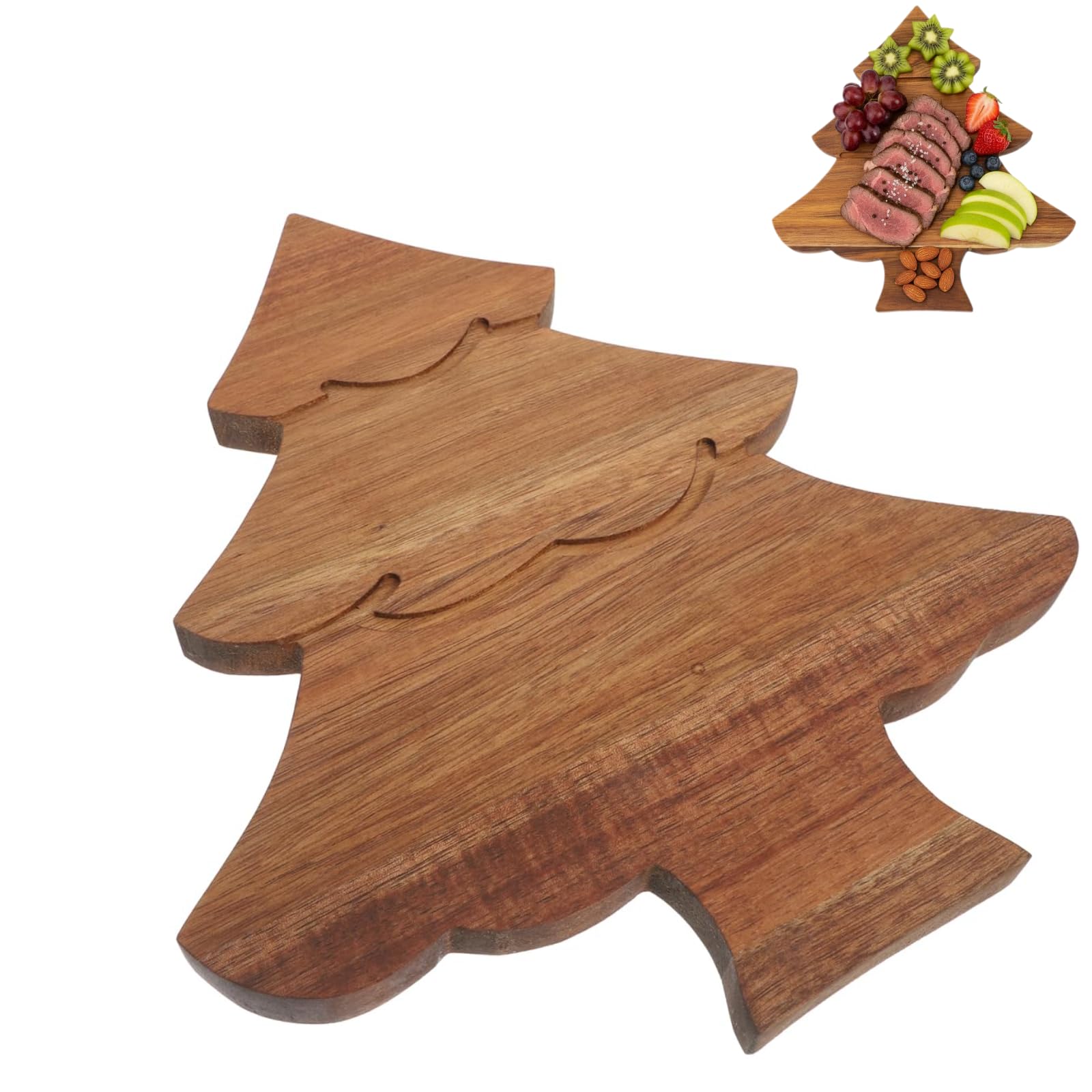 Planche à charcuterie en bois de qualité, plateau de service 27,9 x 24,9 cm