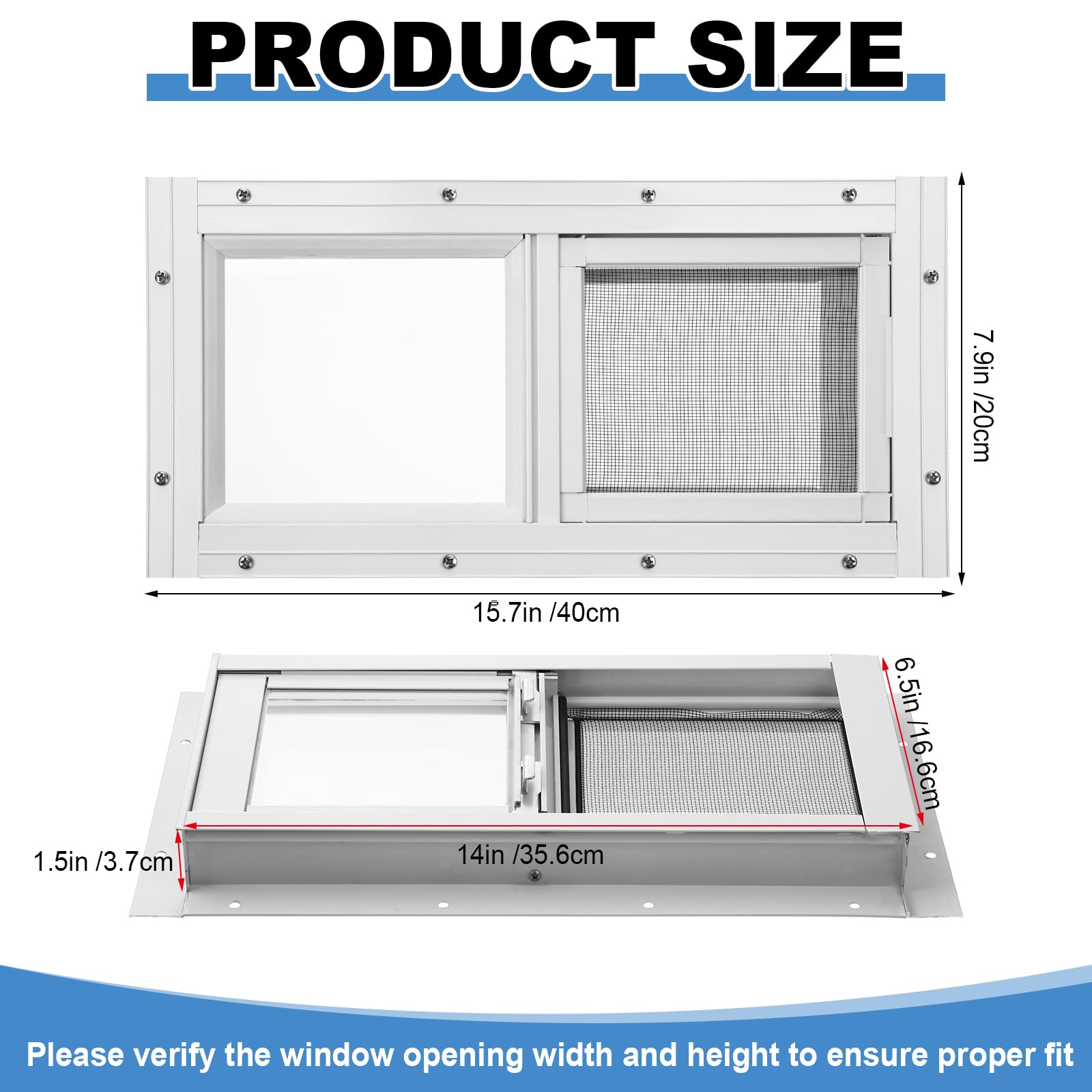 Kathfly 1 paquete de ventana de sótano para el hogar de 40,6 x 20,3 cm, mini ventanas de sótano de repuesto con malla de vidrio y tornillos para cobertizos y graneros del hogar