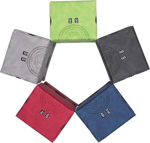 Miniatura 5 de Zoopin - Caja de cuero con contador de vida giratorio integrado, azul para MTG, Yugioh, Pokeman, TES Legacy, Munchkins CCG Decks y también fichas