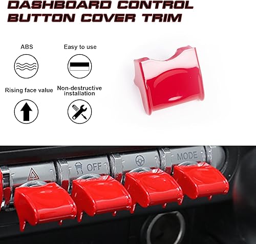 Miniatura 4 de x xotic tech Cubierta del botón del interruptor de la consola central, accesorios interiores, cubierta de botón de navegación de control de