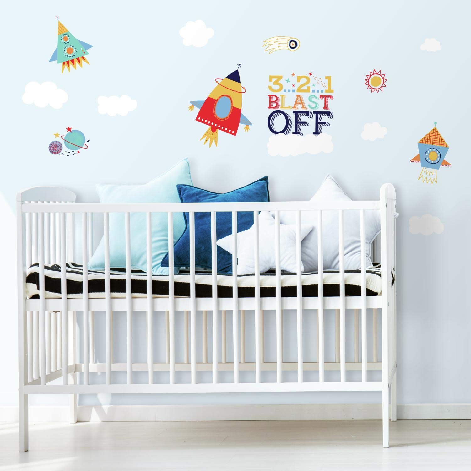 Roommates Shoot for The Moon Peel and Stick Wall Stickers Multi-Colour, Multi-coloured - Image 2