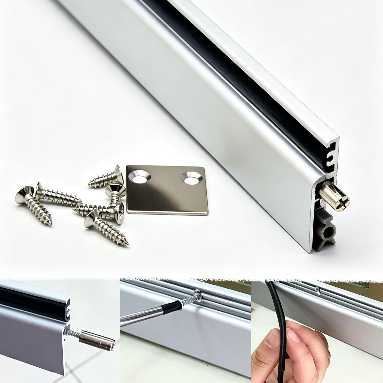 Vibeo Bas de Porte Automatique Bouchon de Porte Étroit Montage en Surface