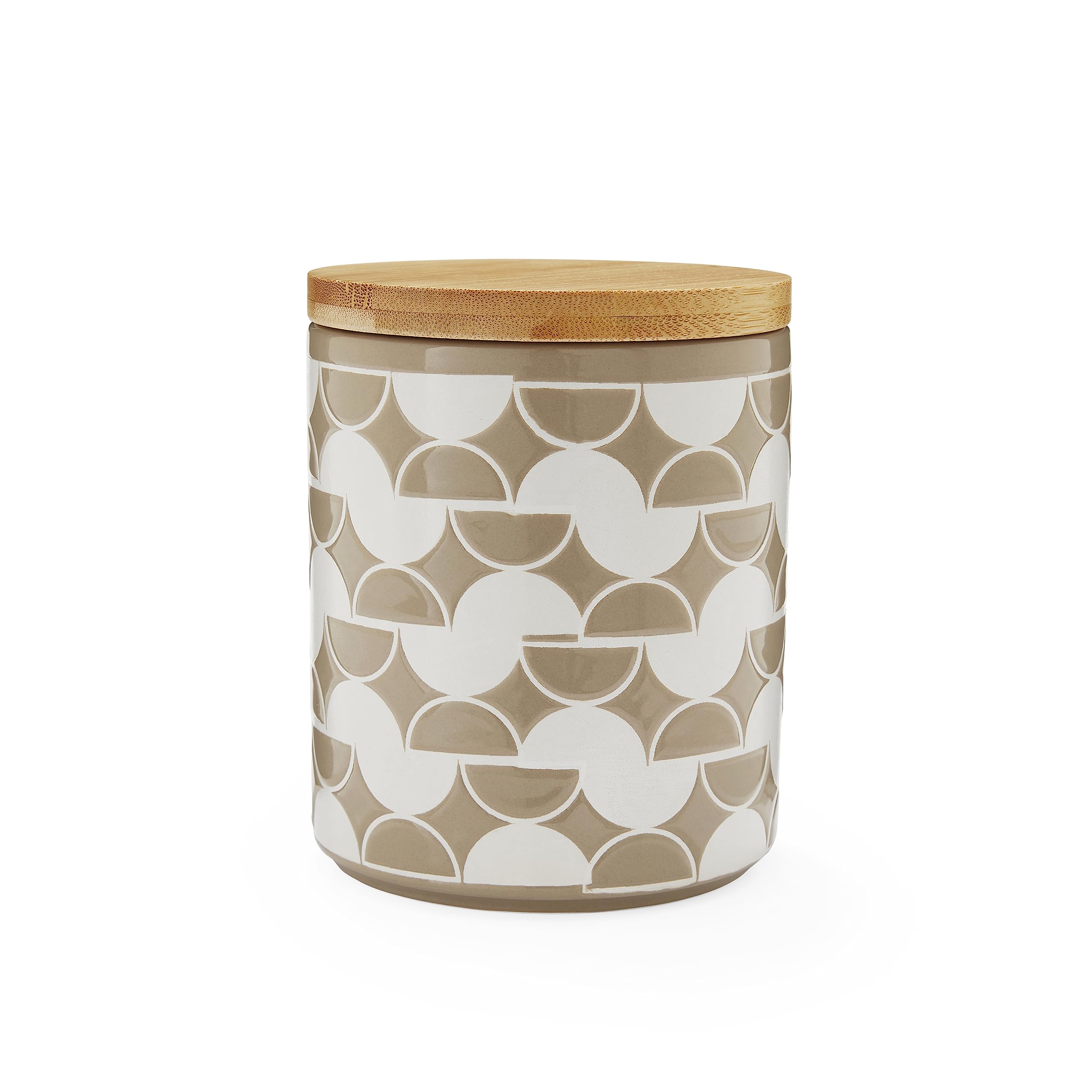 Cooksmart Bauhaus Geo Taupe Bauhaus Geo Ceramic Airtight Storage Jars For Pasta And Rice