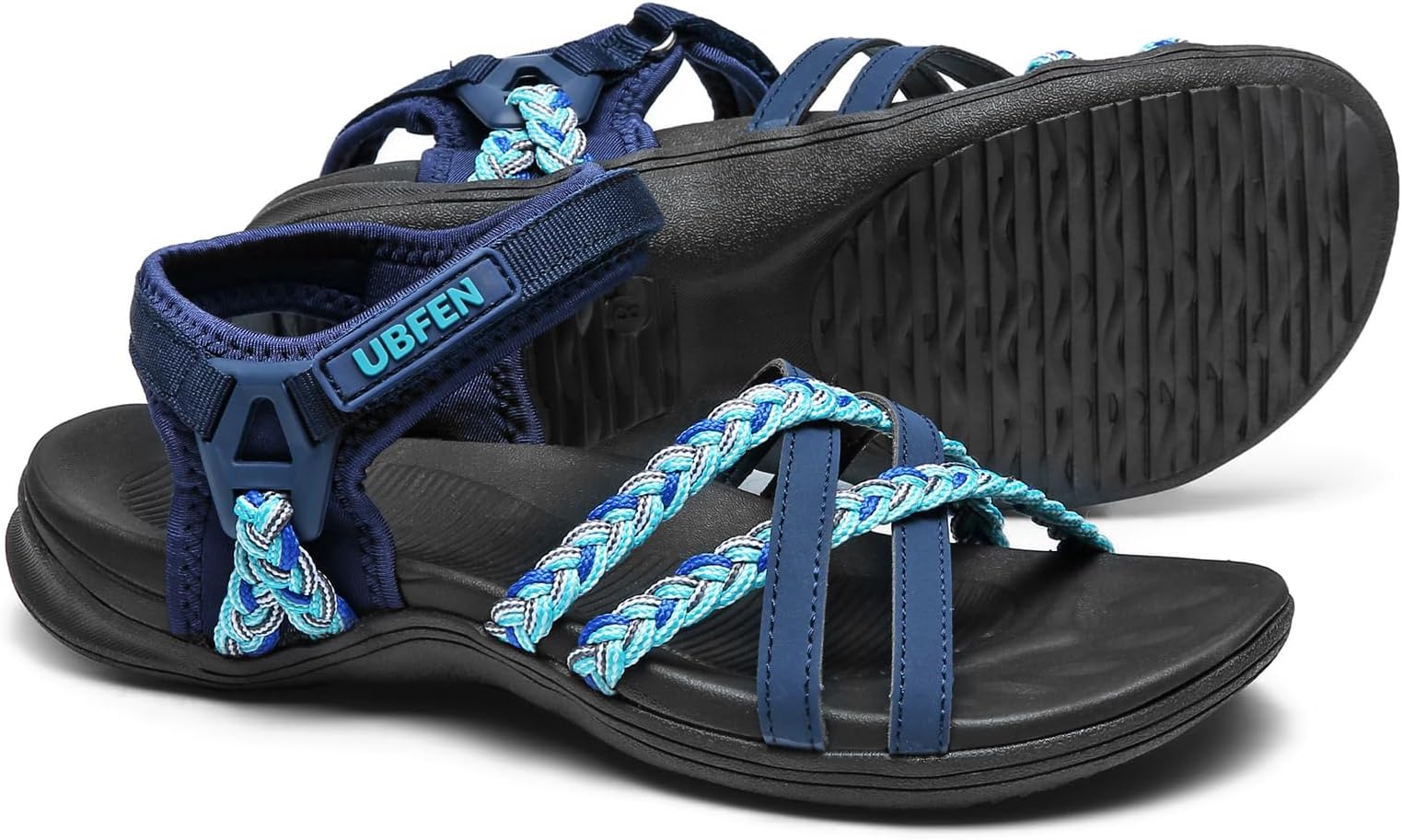 Womens Hiking Comfort Sport Sandals Beach Vacation Camping Casual Sport Sandals with Adjustable Straps and Arch Support
