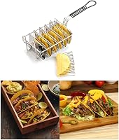 predolo Taco Kosár Profi Rozsdamentes Sütőkosár 6 Rekeszes Taco Shell Fritőz 4
