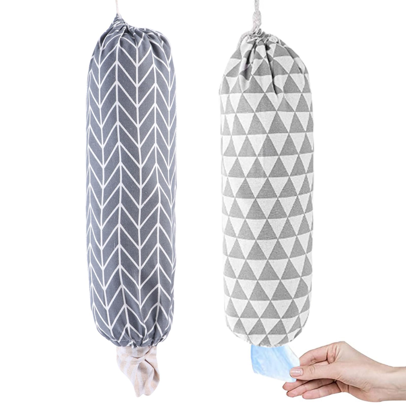 Parthan 2 Pcs Plastic Bag Holder, Carrier Bag Storage, Carrier Bag Holder, Dispenser Hanging Storage Bag, Carrier Bag - Image 2