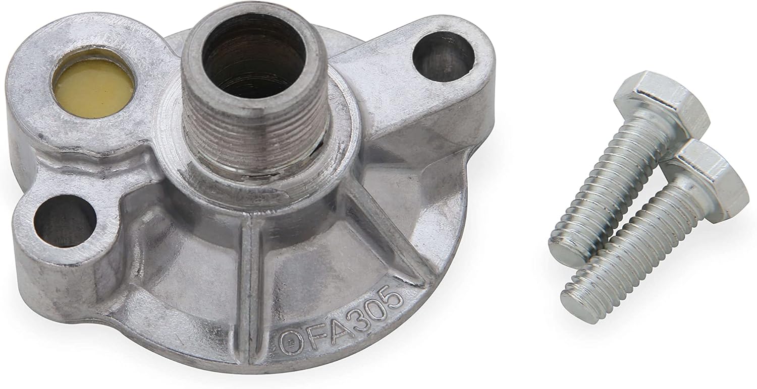 Mr. Gasket Oil Filter Adapter Kit Chev V8 68-86, Silver